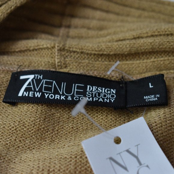 New York & Company Tan Open Sweater - Picture 4 of 6